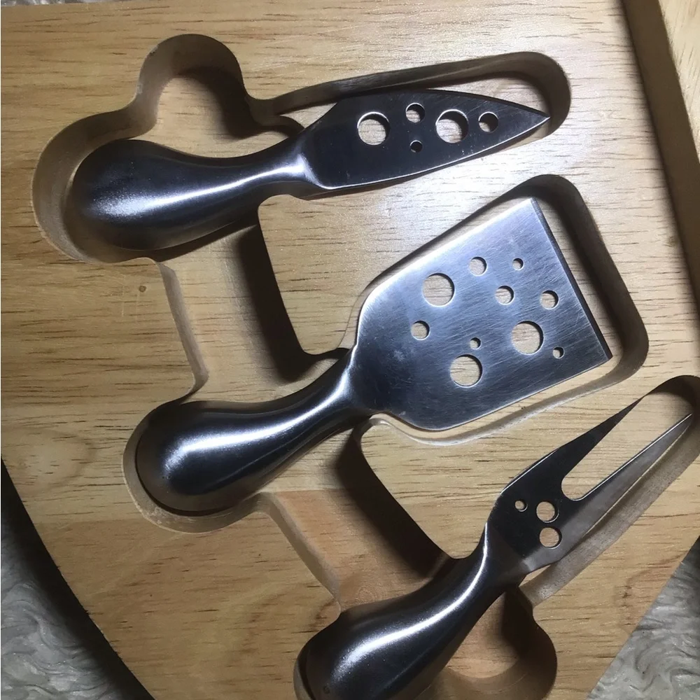 Legacy wood cheese board cutting set Swiss wedge cheeseboard set charcuterie - Picture 2 of 7